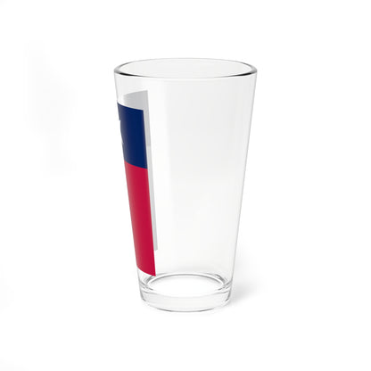 Flag of Texas proper vertical display (United States) Pint Glass 16oz