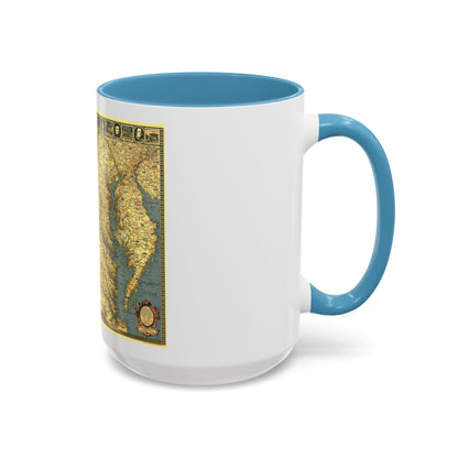 USA - Washington, Historic and Scenic (1939) (Map) Accent Coffee Mug