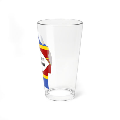 Flag map of Eswatini (Eswatini) Pint Glass 16oz