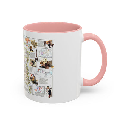 France- - Historical Evolution of a Nation (1989) (Map) Accent Coffee Mug