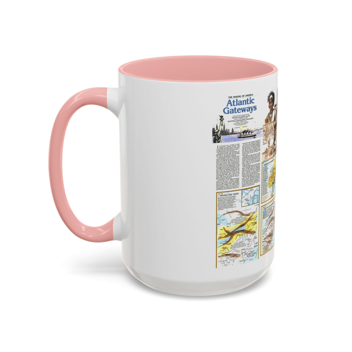 USA - Atlantic Gateways 2 (1983) (Map) Accent Coffee Mug
