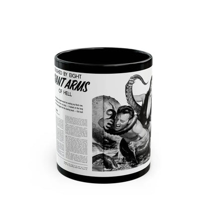 Giant Arms, True Men Stories, April 1959 - Black Coffee Mug-11oz-Go Mug Yourself