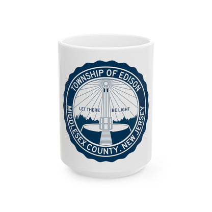 Seal of Edison NJ - White Coffee Mug