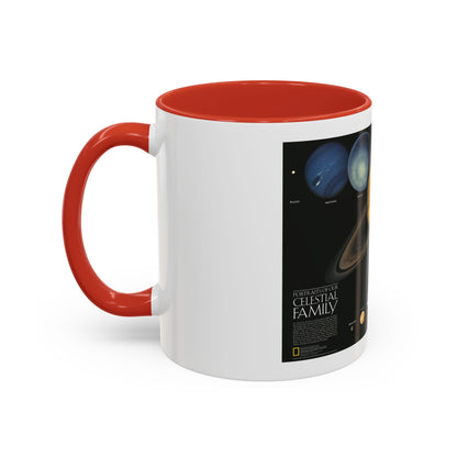 Space - The Solar System - Our Celestial Family (1990) (Map) Accent Coffee Mug