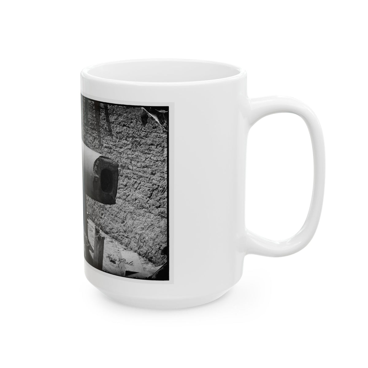 Morris Island, South Carolina. 300-Poinder Parrot Rifle After Bursting Of Muzzle (U.S. Civil War) White Coffee Mug