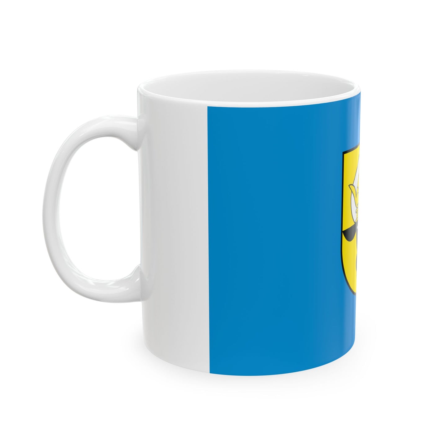 Flag of Mecklenburgische Seenplatte Germany - White Coffee Mug-Go Mug Yourself