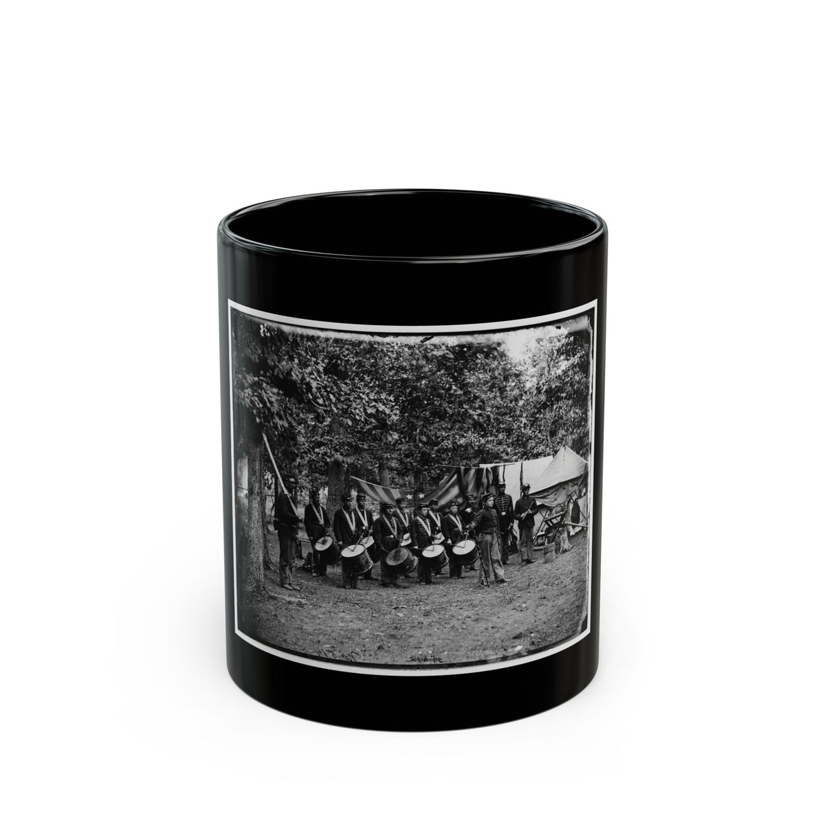 Bealeton, Va. Drum Corps, 93d New York Infantry (U.S. Civil War) Black Coffee Mug