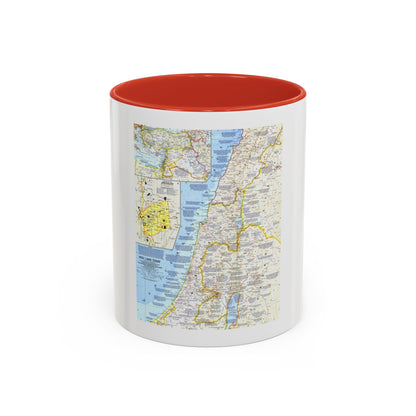 Middle East - Holy Land Today (1963) (Map) Accent Coffee Mug