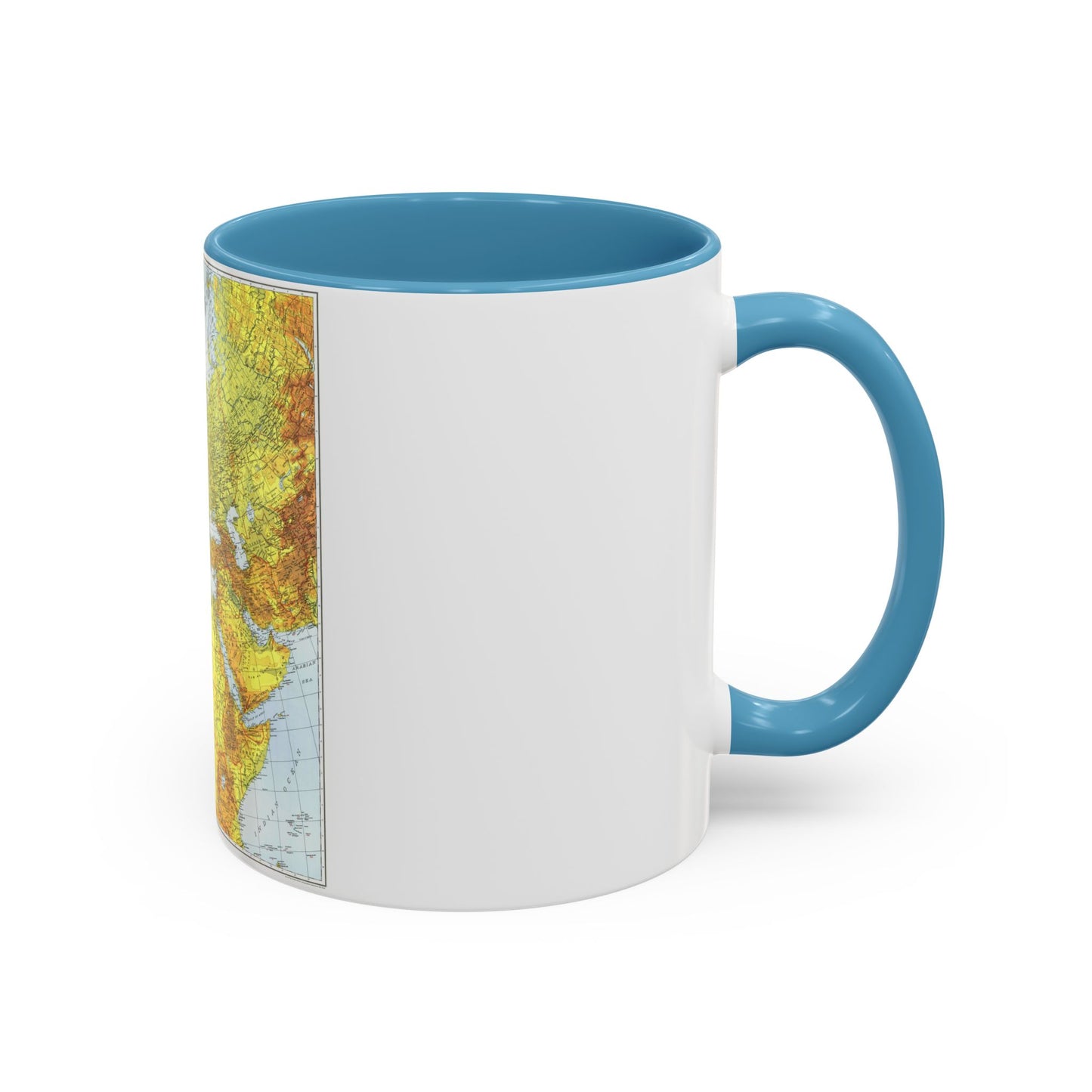 Europe, Africa, and Western Asia - Theater of War (1942) (Map) Accent Coffee Mug