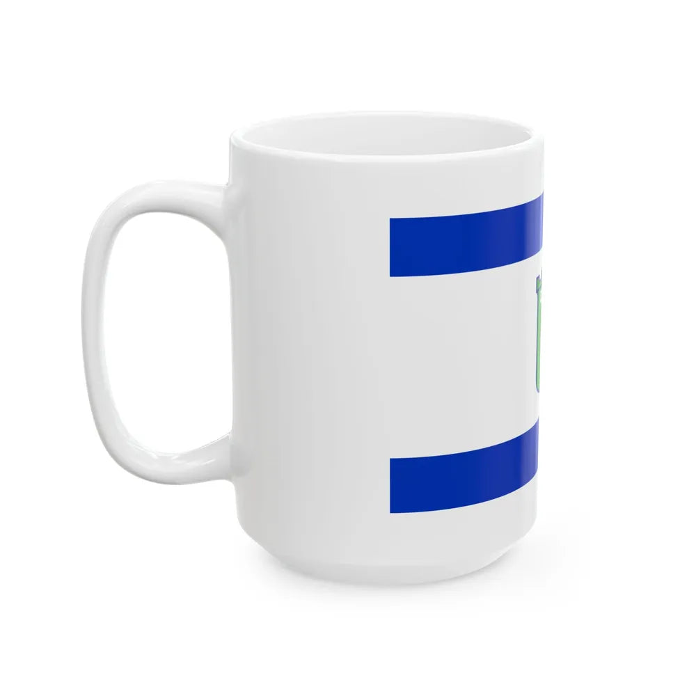 Flag of Tel Aviv Israel - White Coffee Mug-Go Mug Yourself