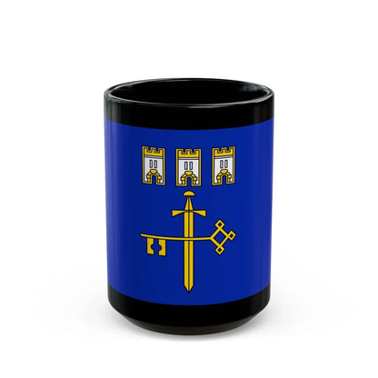 Flag of Ternopil Oblast Ukraine - Black Coffee Mug-15oz-Go Mug Yourself