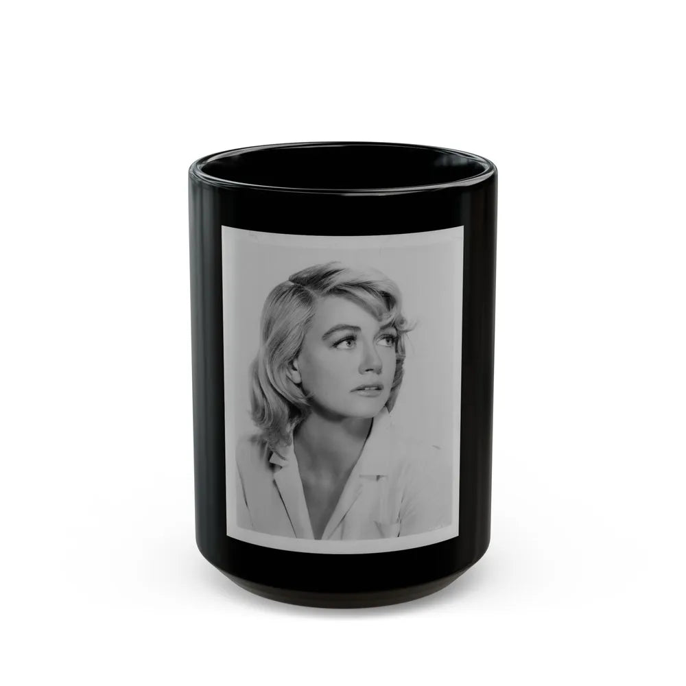 Dorothy Malone #218 (Vintage Female Icon) Black Coffee Mug-15oz-Go Mug Yourself