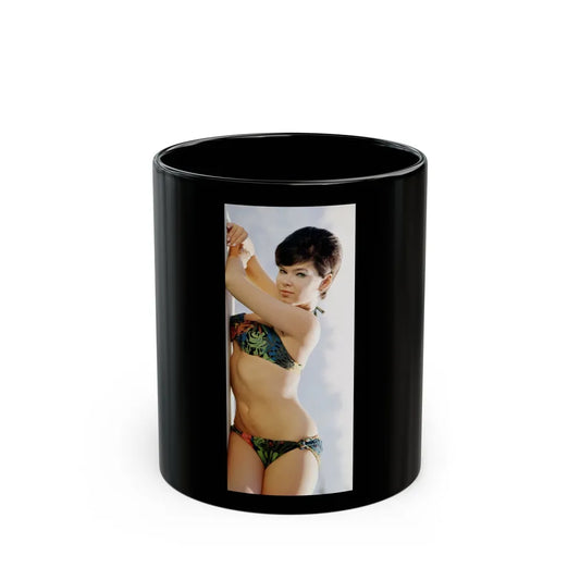 Yvonne Craig #175 - 8x10 Color 2-Piece Hawaiian Bikini Pin-Up Photo from 60's (Vintage Female Icon) Black Coffee Mug-11oz-Go Mug Yourself