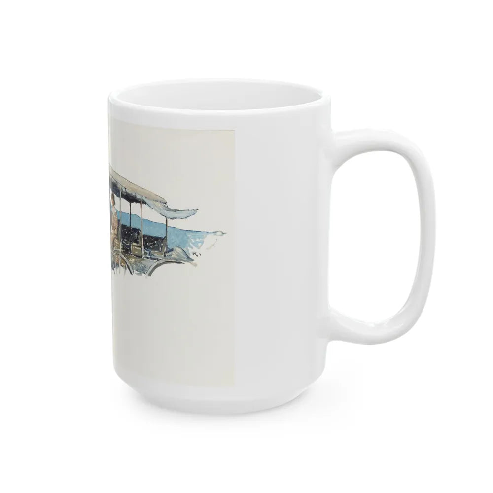 Couple in a Horse-Drawn Carriage - White Coffee Mug-Go Mug Yourself