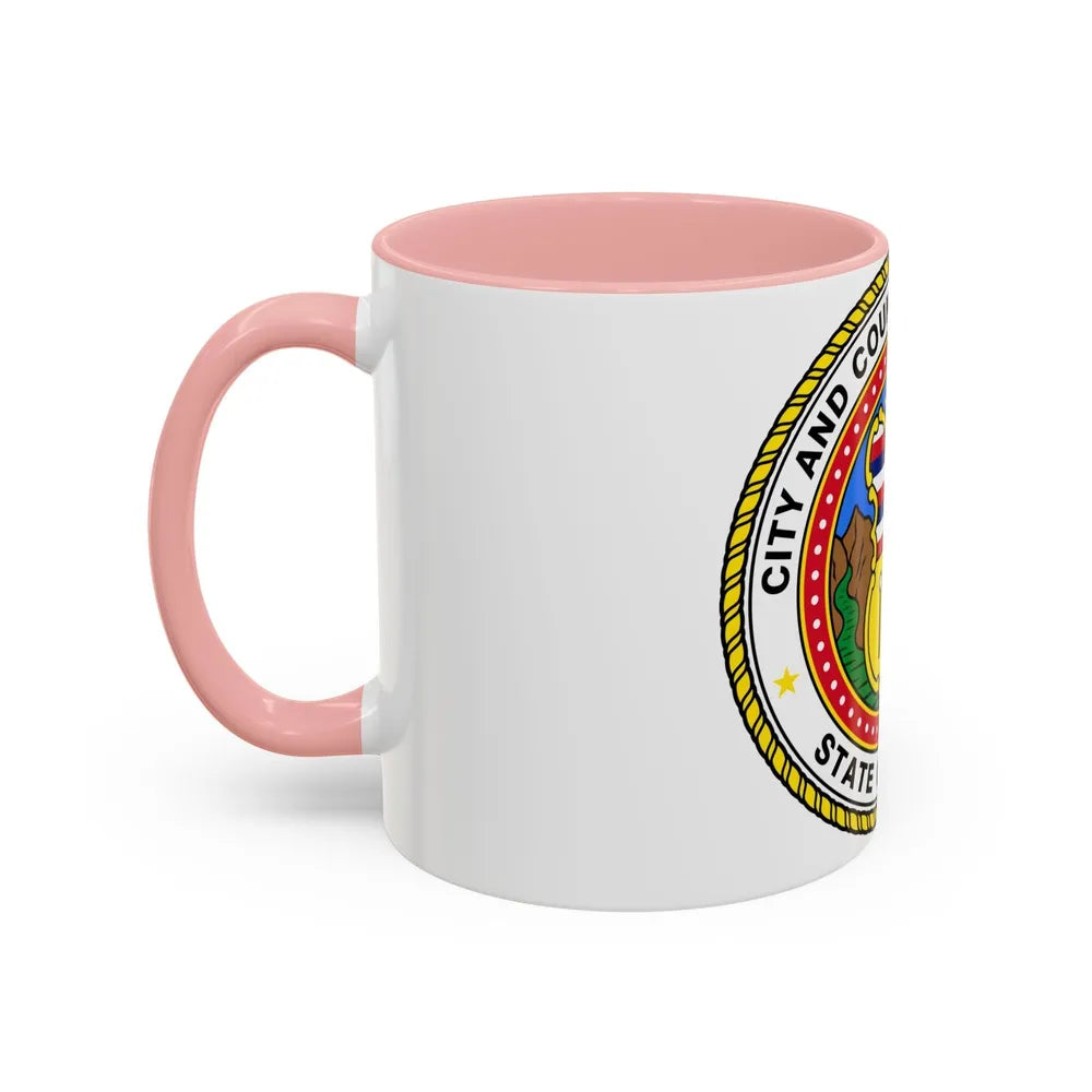 Seal of Honolulu Hawaii - Accent Coffee Mug-Go Mug Yourself