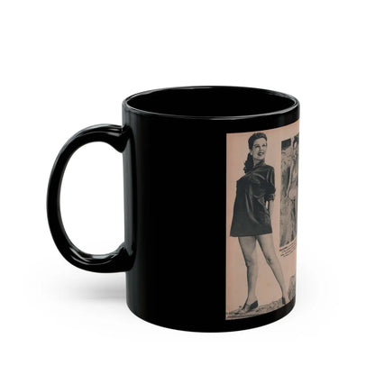 Pamela Duncan #27 - PHOTO Digest Mag. March '55 - 4 B&W Photos (Vintage Female Icon) Black Coffee Mug-Go Mug Yourself