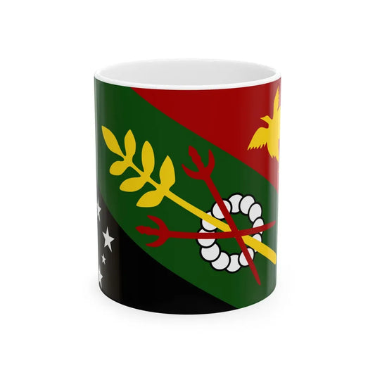 Flag of Chimbu Papa New Guinea - White Coffee Mug-11oz-Go Mug Yourself