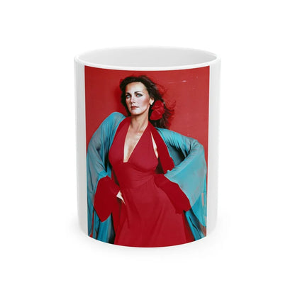 Lynda Carter #240 (Vintage Female Icon) White Coffee Mug-11oz-Go Mug Yourself