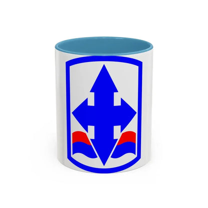 29th Infantry Brigade SSI (U.S. Army) Accent Coffee Mug 11oz Light Blue - Go Mug Yourself