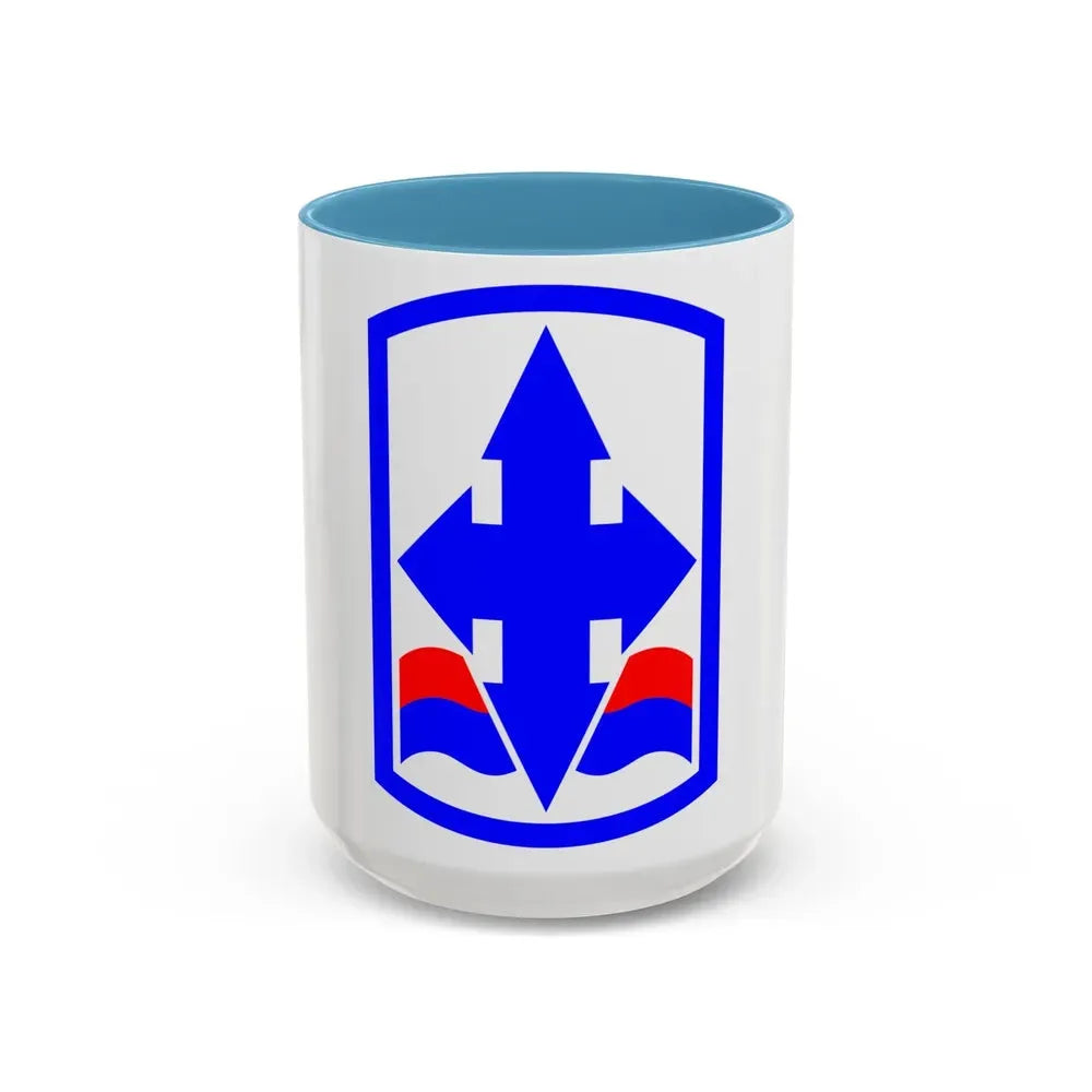 29th Infantry Brigade SSI (U.S. Army) Accent Coffee Mug 15oz Light Blue - Go Mug Yourself