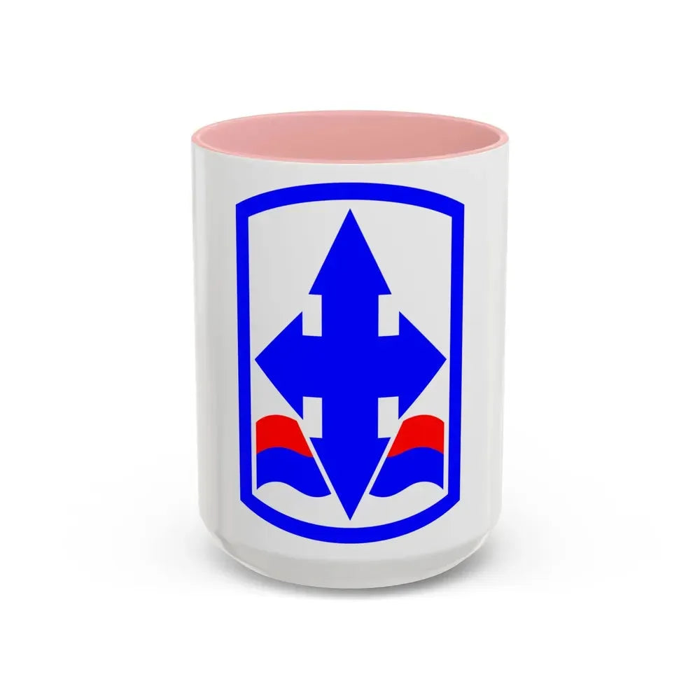 29th Infantry Brigade SSI (U.S. Army) Accent Coffee Mug 15oz Pink - Go Mug Yourself