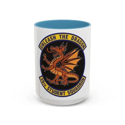 29th Student Squadron (U.S. Air Force) Accent Coffee Mug 15oz Light Blue - Go Mug Yourself