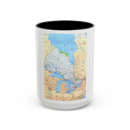 Canada - Ontario (1978) (Map) Accent Coffee Mug-15oz-Black-Go Mug Yourself