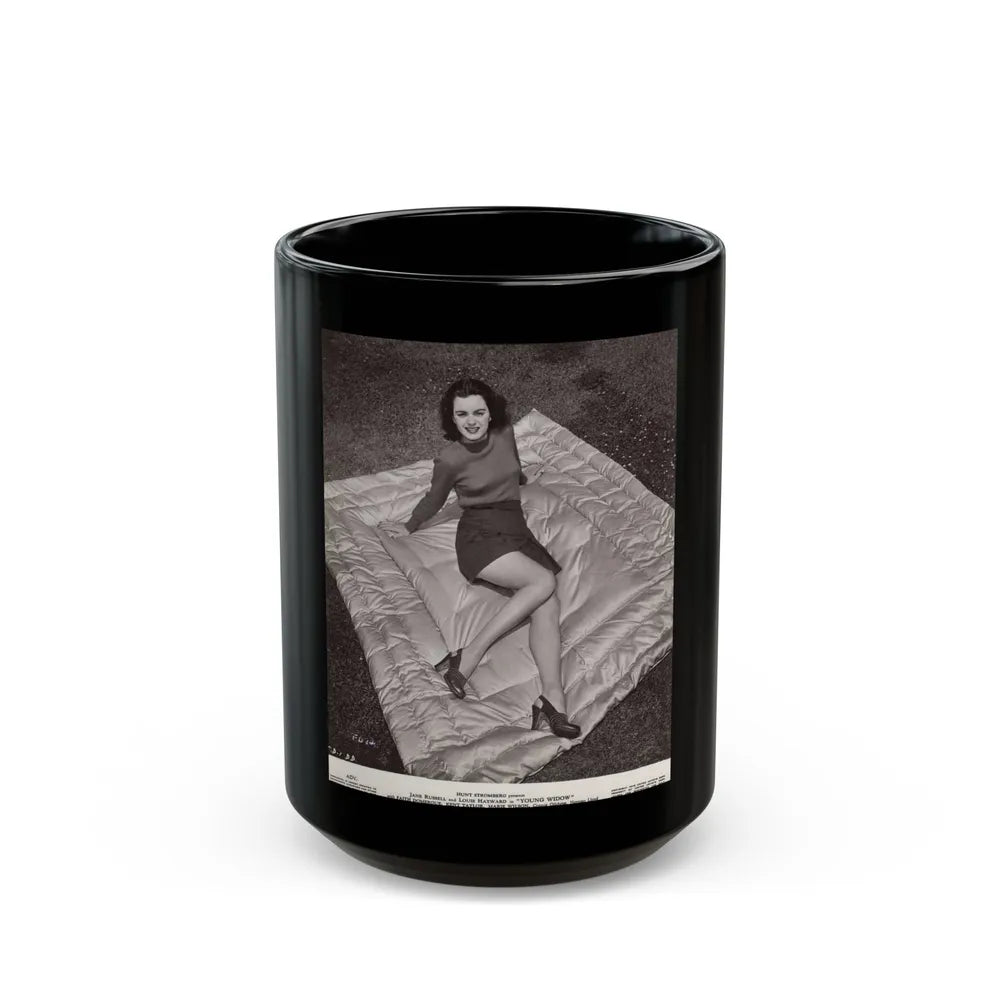 Faith Domergue #159 (Vintage Female Icon) Black Coffee Mug-15oz-Go Mug Yourself