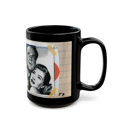 Lori Nelson #53 - Printed & Scanned (Vintage Female Icon) Black Coffee Mug-Go Mug Yourself