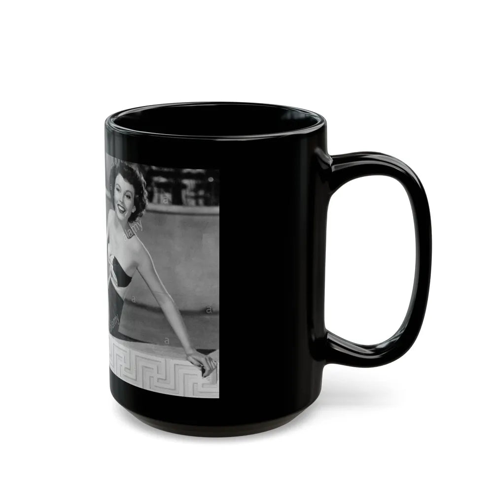 Hazel Court #109 (Vintage Female Icon) Black Coffee Mug-Go Mug Yourself