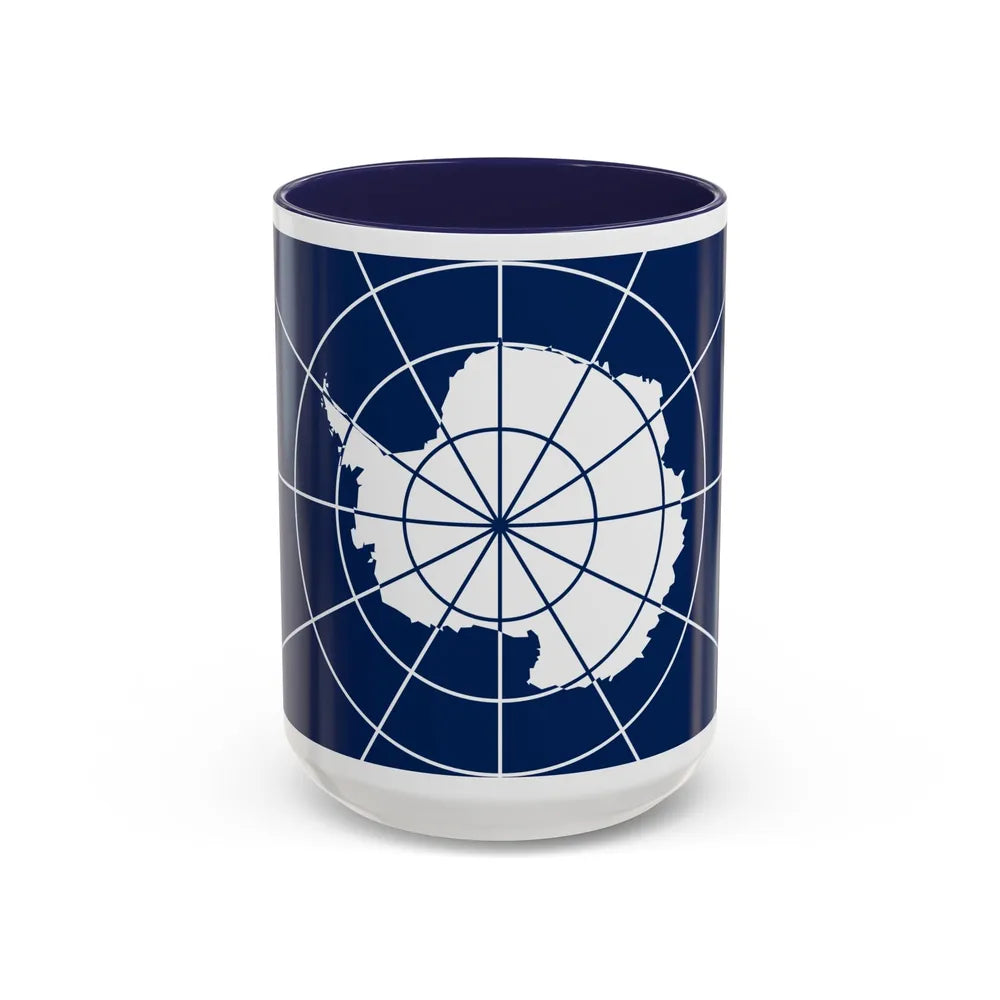 Flag of Antarctic Treaty - Accent Coffee Mug-15oz-Navy-Go Mug Yourself