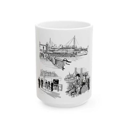 Cruising Down The River. From Courier, 1950 - White Coffee Mug-15oz-Go Mug Yourself