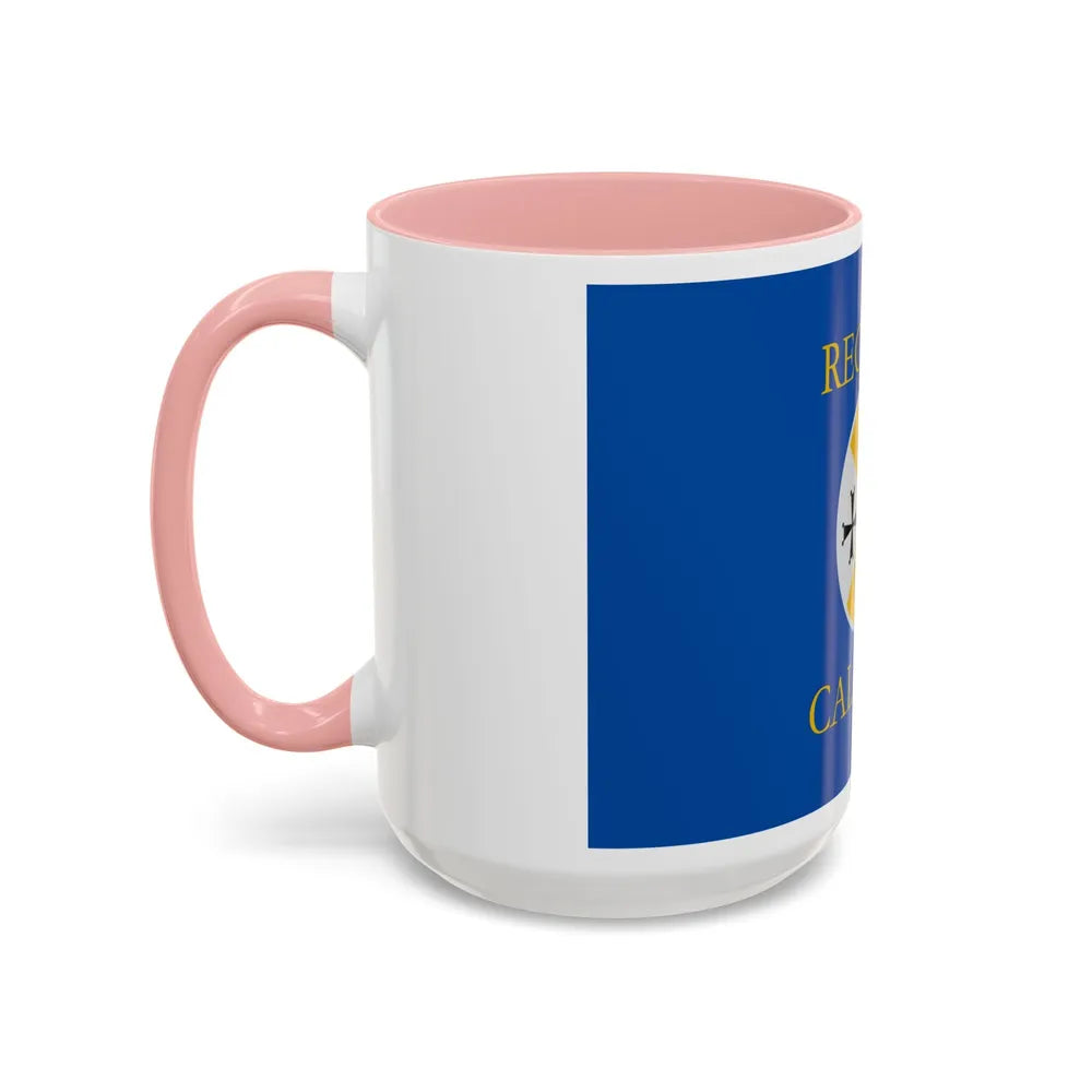 Flag of Calabria Italy - Accent Coffee Mug-Go Mug Yourself