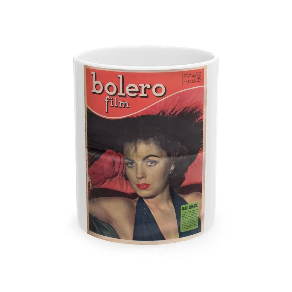 Faith Domergue #194 (Vintage Female Icon) White Coffee Mug-11oz-Go Mug Yourself