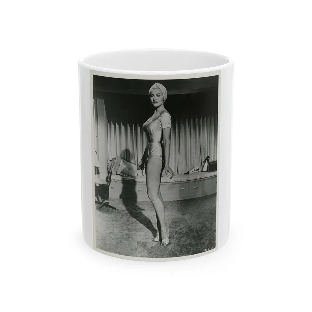 Julie Newmar #505 (Vintage Female Icon) White Coffee Mug-11oz-Go Mug Yourself