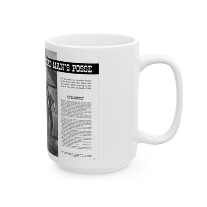 Dead Man's Posse, Men magazine, August 1958 - White Coffee Mug-Go Mug Yourself