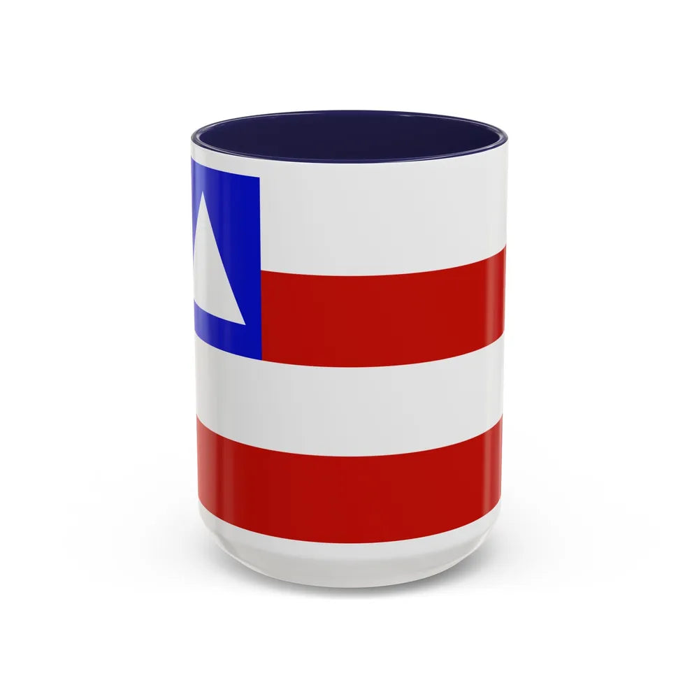 Flag of Bahia Brazil - Accent Coffee Mug-15oz-Navy-Go Mug Yourself