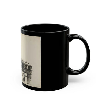 Blue Book Magazine Illustration - Black Coffee Mug-Go Mug Yourself