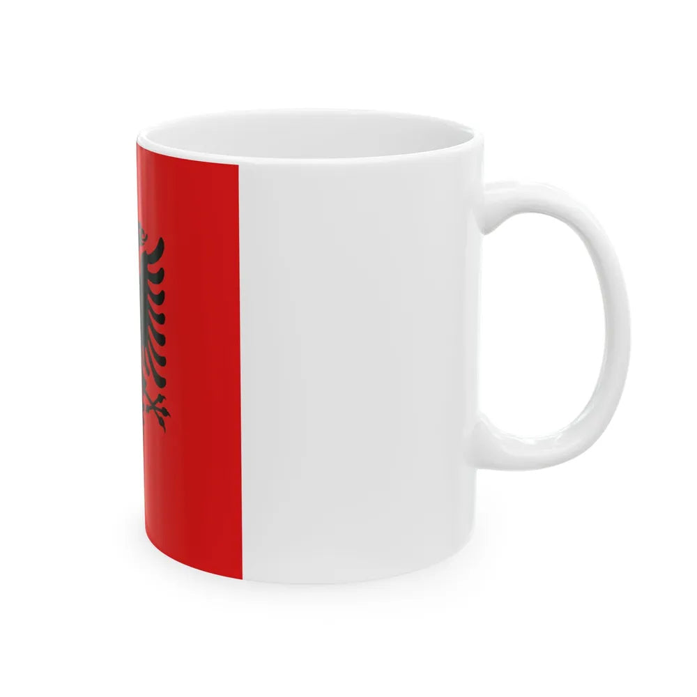 Flag of the President of Albania 1992 to 2002 - White Coffee Mug-Go Mug Yourself