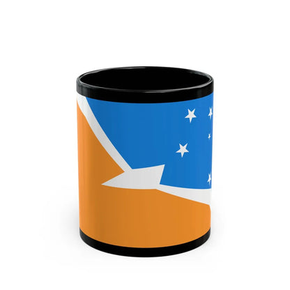 Flag of Tierra del Fuego Province Argentina - Black Coffee Mug-11oz-Go Mug Yourself