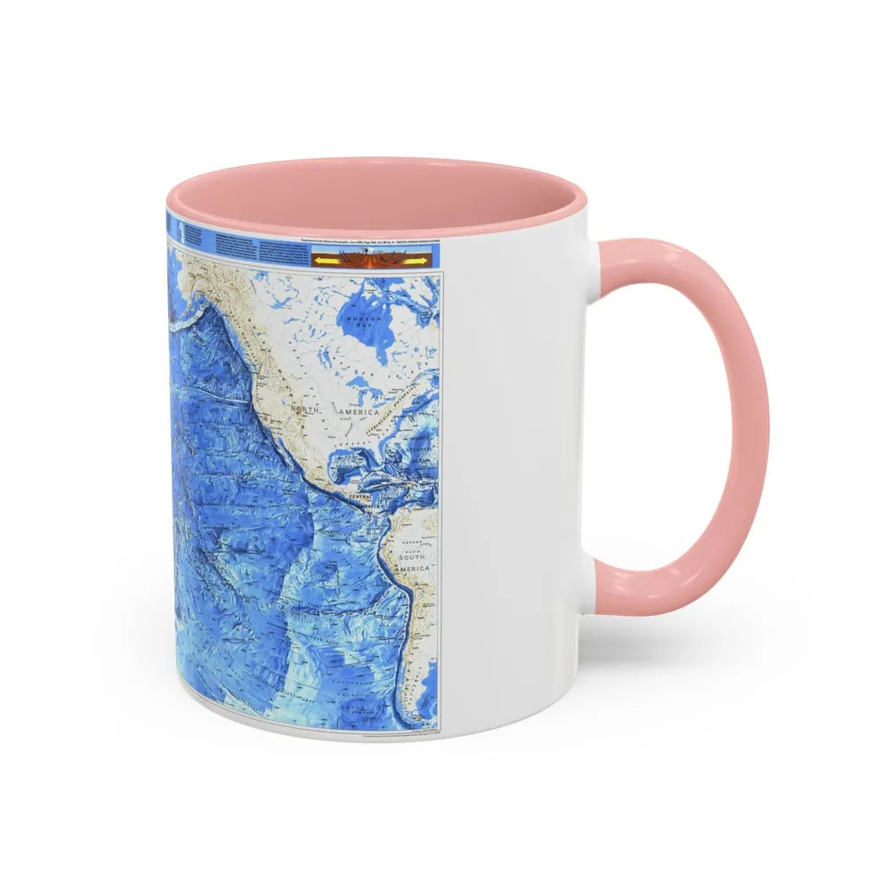 Pacific Ocean (1992) (Map) Accent Coffee Mug-Go Mug Yourself