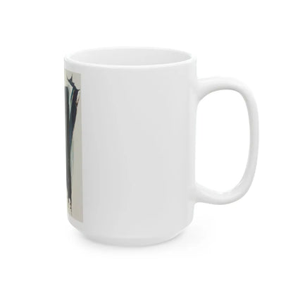 Cowboy Unlocking Door - White Coffee Mug-Go Mug Yourself