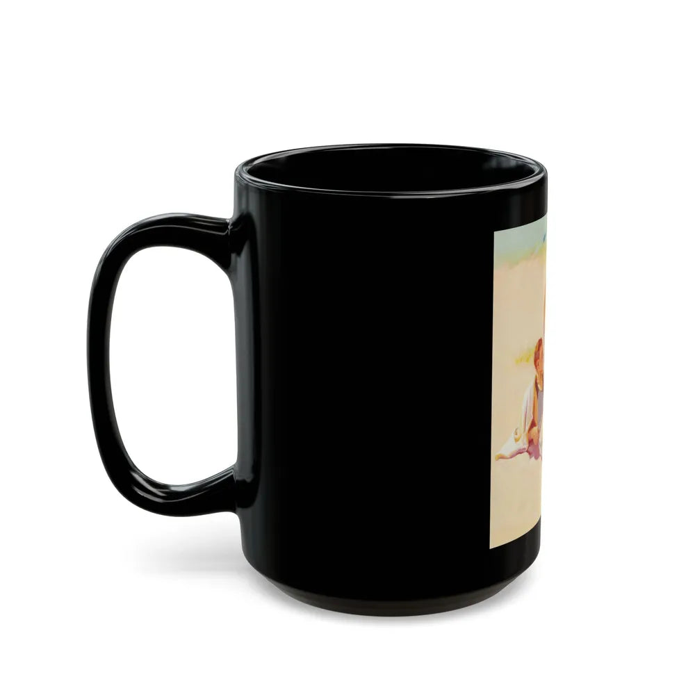 Day at the beach - Black Coffee Mug-Go Mug Yourself