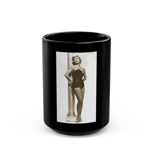 Dorothy Malone #156 (Vintage Female Icon) Black Coffee Mug-15oz-Go Mug Yourself