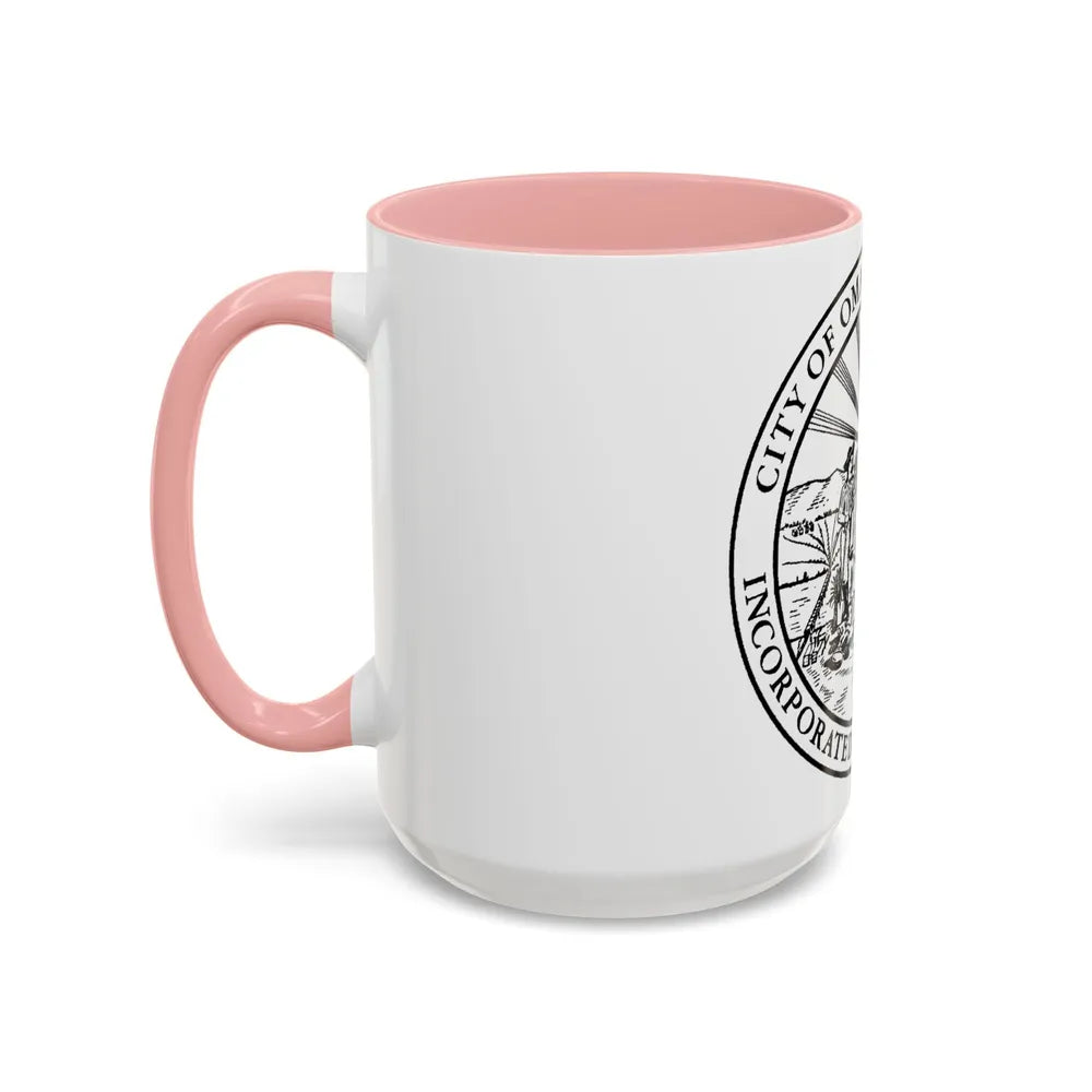 Seal of Omaha Nebraska - Accent Coffee Mug-Go Mug Yourself