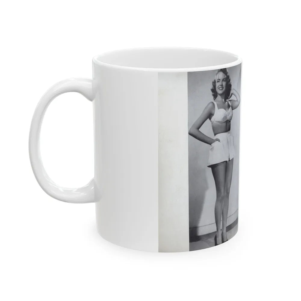 Terry Moore #436 - 66 PHTOTOGRAPHS OF Terry MOORE U.K. Pocket Mag. Inside Front Cover Pages 2 & 3 (Vintage Female Icon) White Coffee Mug-Go Mug Yourself