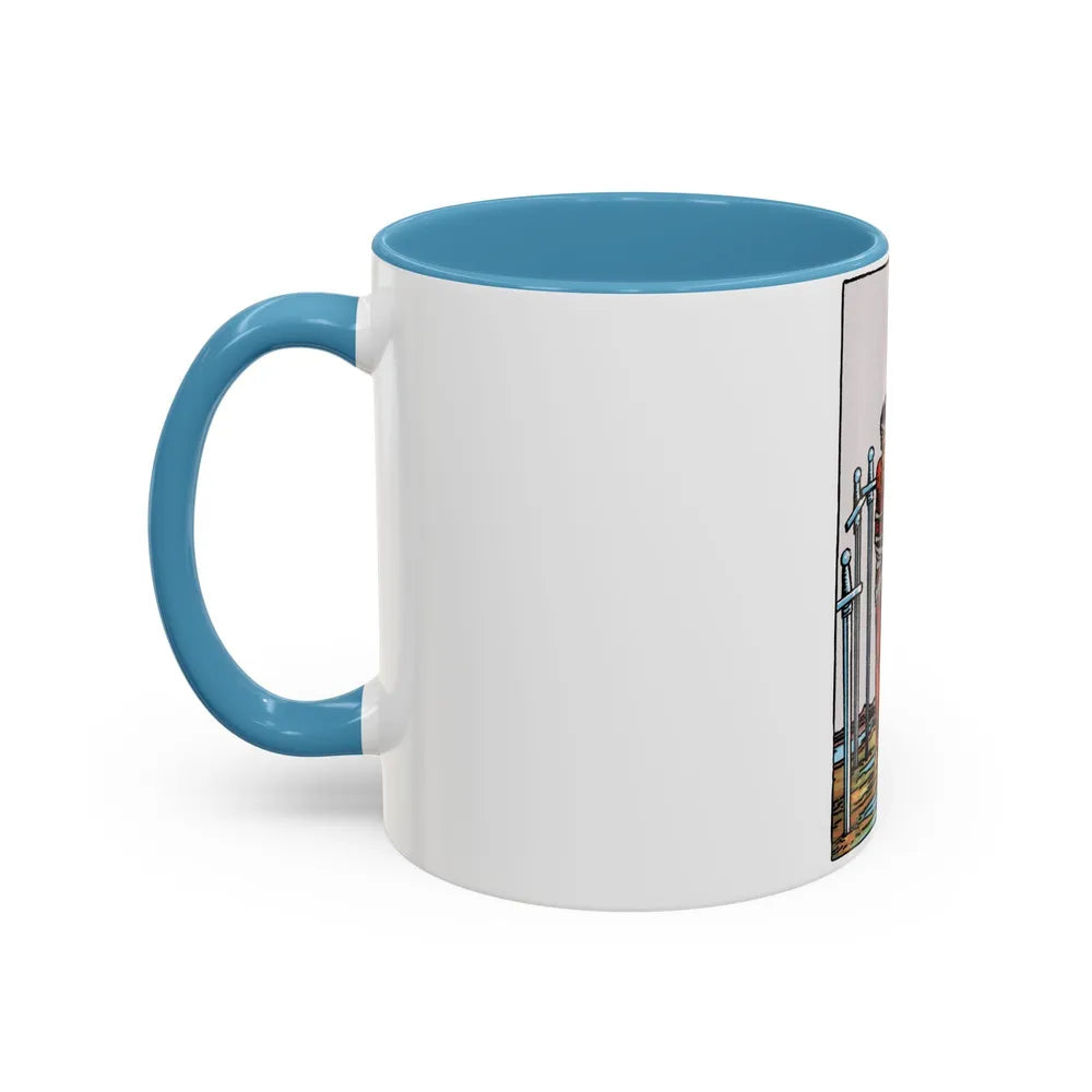 The 8 of Swords (Tarot Card) Accent Coffee Mug-Go Mug Yourself