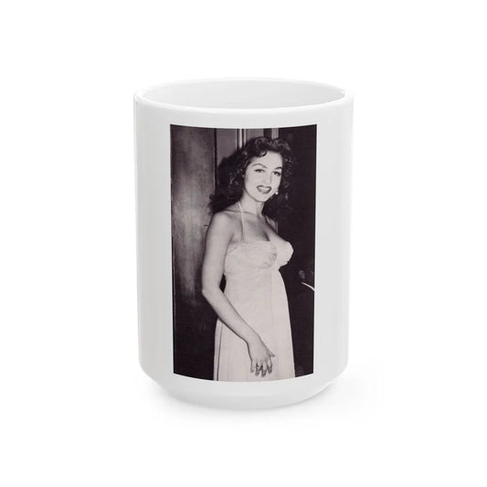 Julie Newmar #279 (Vintage Female Icon) White Coffee Mug-15oz-Go Mug Yourself