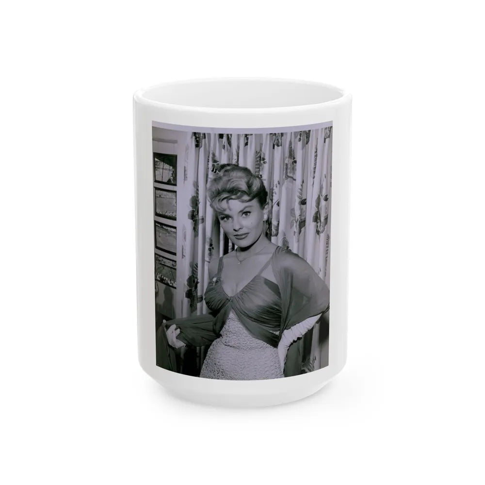 Kathleen Crowley #25 (Vintage Female Icon) White Coffee Mug-15oz-Go Mug Yourself