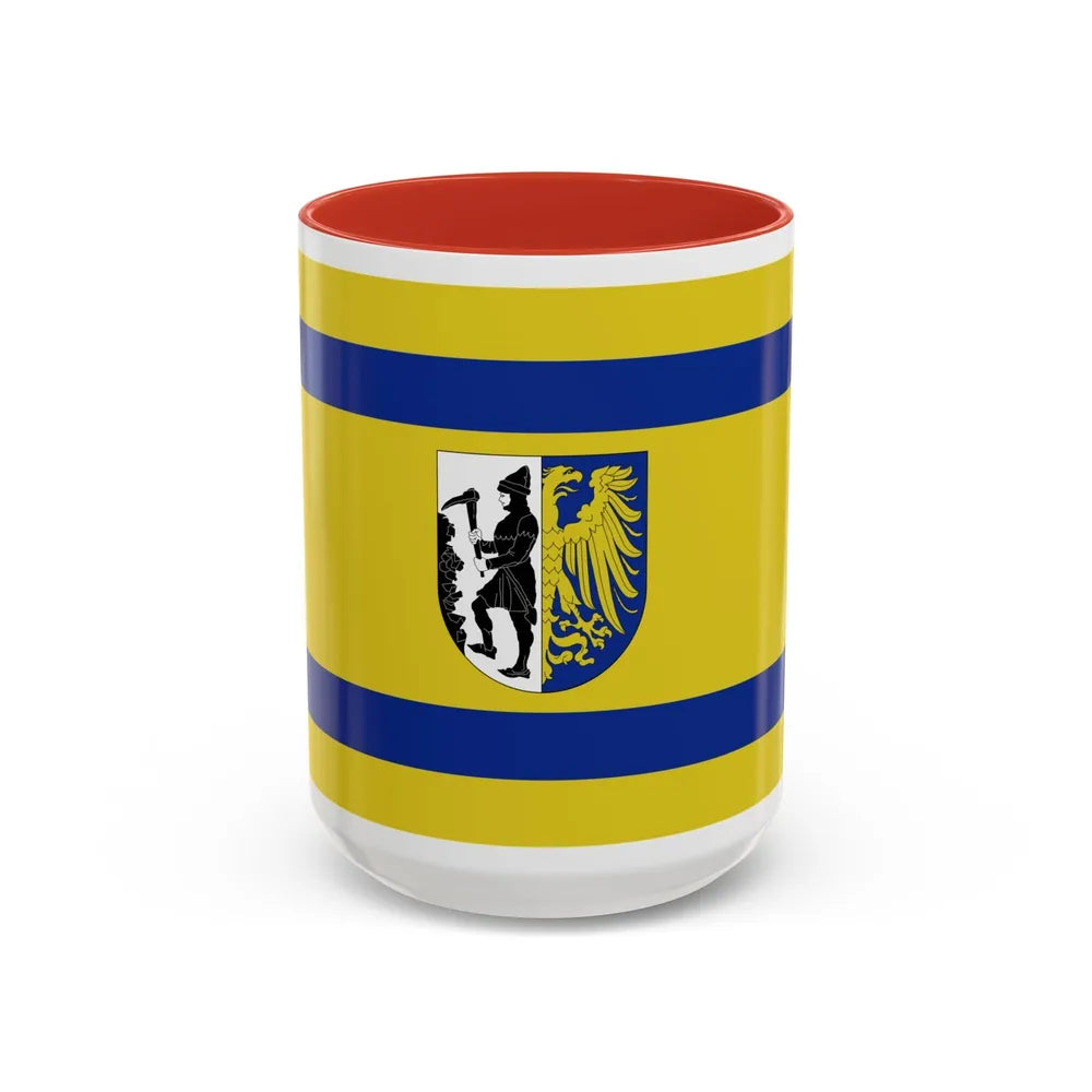 Flag of Bytom Poland - Accent Coffee Mug-15oz-Red-Go Mug Yourself